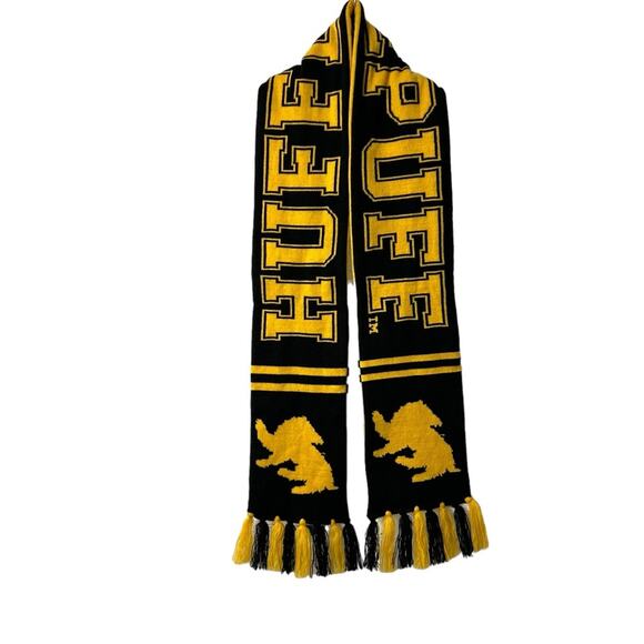 Harry Potter Warner Brothers Hufflepuff Reversible Scarf Unisex Black Go… - Picture 2 of 6